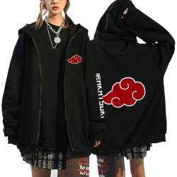 Anime Kleidung Jacke - Y2K Zip Up Hoodie Vintage Gothic Harajuku Kapuzenjacke (Black2,L,L) von Vocha