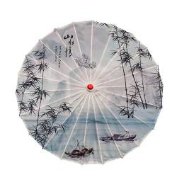 Vocttaiy Sonnenschirm im chinesischen Stil, klassischer Ölpapier-Regenschirm, regenfester Regenschirm, Sonnenschirm-Anhänger, florales Mehrfarbiges Papier und Bambus-Papierschirm (Q) von Vocttaiy