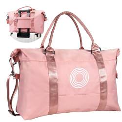 Vogewood Reisetasche, Sporttasche, personalisierbar, Wochenendtasche, Monogramm, Übernachtungstasche, Brieftasche, Pink, O, Reisetasche mit Trolleyhülle von Vogewood