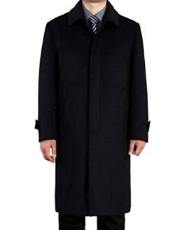 Vogstyle Herren Mantel Neu Wolljacke Lang Umlegekragen Wollmantel Warm Trenchcoat Business Windbreaker Überzieher Style 1 Schwarz XL von Vogstyle