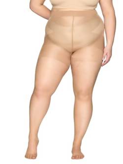 Vogue Curvy 20 Den Transparente Strumpfhose Grosse Grössen/Plus Size, 1 Paar, Beige Gr. 44-48 von Vogue