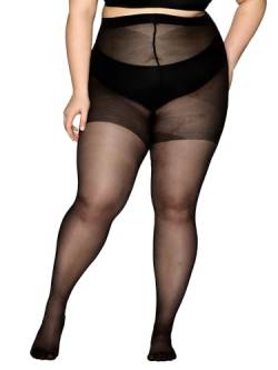 Vogue Curvy 40 Den Halb-blickdichte Strumpfhose Grosse Grössen/Plus Size Matt, 1 Paar, Schwarz Gr. 44-48 von Vogue