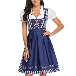 Voiakiu Oktoberfest Kostüm für Damen, Dirndl Damen Midi, Bayerisches Damen-Trachtenkleid, Deutsches Dirndl Kleid, Bierfest Mädchen Kostü, Oktoberfest Dirndl-Kleid von Voiakiu