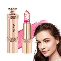 Blumenlippenstift | Feuchtigkeitsspendender, wasserfester, nicht haftender, farbwechselnder Kristall-Lippenstift | Langanhaltendes Lippen-Make-up für Frauen, sanfte Kosmetik für Hochzeiten, Voihamy von Voihamy