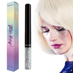 Glitzer-Augen-Make-up | Pearl Liquid Eyeliner Neon Rainbow Eyeliner Pen - Tragbares funkelndes und schimmerndes Augen-Make-up, Glitzer-Gel-Lidschatten-Flüssigkeit für Frauen und Mädchen Voihamy von Voihamy