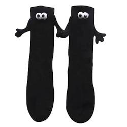 Lustige Socken Für Männer Und Frauen – Paar Socken Mit Magnetischem Saugnapf – Neuheits Cartoon Süße Socken | Paar Hand In Hand Socken | Unisex Mid-Tube 3D Pup-pe Socken Lustige Geschenke von Voihamy