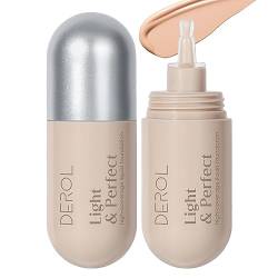 Matte Foundation mit voller Deckkraft | Wasserfestes, mattes, flüssiges Foundation-Make-up,Langanhaltender, natürlicher 30-ml-Haut-Concealer, kleine Flasche, Foundation-Kosmetik für Männer und Voihamy von Voihamy