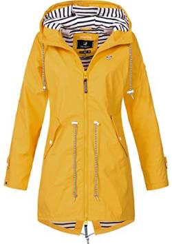 Voile Bleue Damen Regenjacke Bluebay wasserabweisende Damenjacke mit Kapuze Yellow 3XL von Voile Bleue