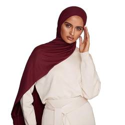 Voile Chic Hijab Burgund Premium Jersey Kopftuch Wrap von Voile Chic