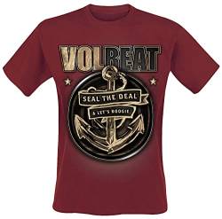 Volbeat Anchor Männer T-Shirt rot S 100% Baumwolle Band-Merch, Bands, Nachhaltigkeit von Volbeat