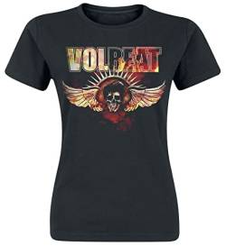 Volbeat Burning Skullwing Frauen T-Shirt schwarz XL 100% Baumwolle Band-Merch, Bands, Nachhaltigkeit von Volbeat