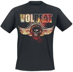 Volbeat Burning Skullwing Männer T-Shirt schwarz 4XL 100% Baumwolle Band-Merch, Bands, Nachhaltigkeit von Volbeat