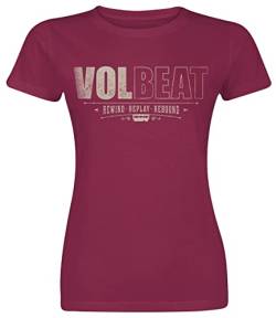 Volbeat Distressed Logo Frauen T-Shirt rot S 100% Baumwolle Band-Merch, Bands, Nachhaltigkeit von Volbeat