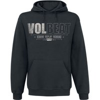 Volbeat Kapuzenpullover - Cover - Rewind, Replay, Rebound - S bis 5XL - für Männer - Größe S - schwarz  - EMP exklusives Merchandise! von Volbeat