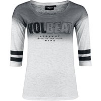 Volbeat Langarmshirt - EMP Signature Collection - S bis 3XL - für Damen - Größe XL - weiß/grau  - EMP exklusives Merchandise! von Volbeat