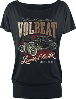 Volbeat Louder and Faster Frauen T-Shirt schwarz M 95% Viskose, 5% Elasthan Band-Merch, Bands von Volbeat