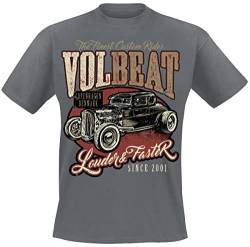 Volbeat Louder and Faster Männer T-Shirt grau S 100% Baumwolle Band-Merch, Bands, Nachhaltigkeit von Volbeat