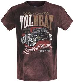 Volbeat Louder and Faster Männer T-Shirt rost M 100% Baumwolle Band-Merch, Bands von Volbeat