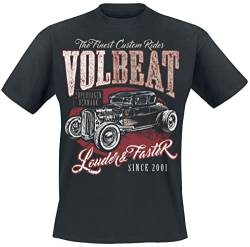 Volbeat Louder and Faster Männer T-Shirt schwarz S 100% Baumwolle Band-Merch, Bands, Nachhaltigkeit von Volbeat