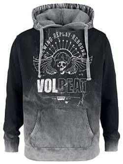 Volbeat Rewind, Replay, Rebound Männer Kapuzenpullover grau S 100% Baumwolle Band-Merch, Bands von Volbeat