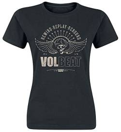 Volbeat Skullwing - Rewind, Replay, Rebound Frauen T-Shirt schwarz XL 100% Baumwolle Band-Merch, Bands von Volbeat