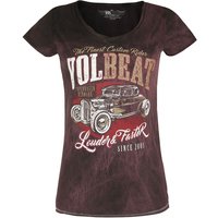Volbeat T-Shirt - Louder And Faster - S bis 4XL - für Damen - Größe 3XL - dunkelrot  - EMP exklusives Merchandise! von Volbeat