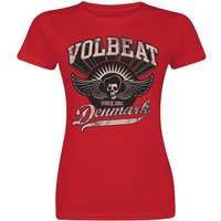 Volbeat T-Shirt - Rise From Denmark - S bis XXL - für Damen - Größe L - rot  - EMP exklusives Merchandise! von Volbeat