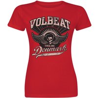 Volbeat T-Shirt - Rise From Denmark - S bis XXL - für Damen - Größe XL - rot  - EMP exklusives Merchandise! von Volbeat
