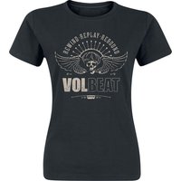 Volbeat T-Shirt - Skullwing - Rewind, Replay, Rebound - S bis 3XL - für Damen - Größe 3XL - schwarz  - EMP exklusives Merchandise! von Volbeat