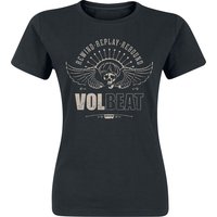 Volbeat T-Shirt - Skullwing - Rewind, Replay, Rebound - S bis 3XL - für Damen - Größe L - schwarz  - EMP exklusives Merchandise! von Volbeat