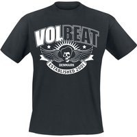 Volbeat T-Shirt - Skullwing Ribbon - S bis 5XL - für Männer - Größe 4XL - schwarz  - EMP exklusives Merchandise! von Volbeat