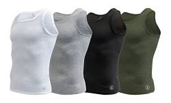 Volcom Herren Baumwolle Stretch Tank Top Unterhemden A Shirts, Weiß/Grün/Schwarz/Grau, Mittel von Volcom