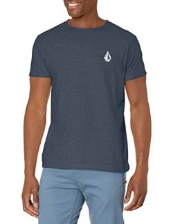 Volcom Herren Blaquedout Kurzarm T-Shirt, Marineblau, meliert, Klein von Volcom