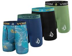 Volcom Herren-Boxershorts, Poly-Spandex, Performance-Boxershorts, Unterwäsche, Marineblau/Grün/Blau/Schwarz, Medium von Volcom