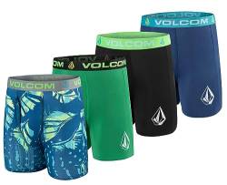 Volcom Herren-Boxershorts, Poly-Spandex, Performance-Boxershorts, Unterwäsche (Schwarz/Marineblau/mehrfarbig/grün, Größe M), Schwarz/Marineblau/Mehrfarbig/Grün, Medium von Volcom