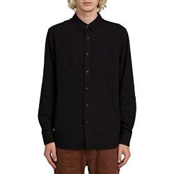 Volcom Herren Men's Oxford Stretch Long Sleeve up Shirt Button Down Hemd, New Black, Klein von Volcom