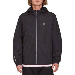 Volcom Herren Phase 91 wasserdichte Windjacke mit Kapuze Windbreaker, Schwarz 1, L von Volcom