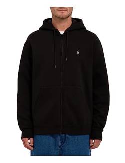 Volcom Herren Single Stone Zip Hoodie Kapuzenpullover, Schwarz 323, Small von Volcom