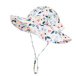 Volicph Baby Sommerhut Mädchen Sonnenhut Kleinkind Strandhut Baby Bucket Hat UPF 50 für Baby Mädchen Säugling Kind Kleinkind von Volicph