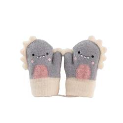 Volicph Baby Winter Handschuhe Kinder Winter Warme Gestrickte Fäustlinge Cartoon Fausthandschuh Halshandschuhe Warme Strickhandschuhe für Mädchen Jungen von Volicph