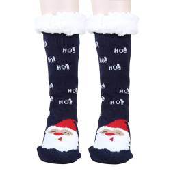 Volicph Damen Winter Rutschfeste Socken Stoppersocken Flauschige Extra Weit Lang Dicke Kuschelsocken Bodensocken Hüttensocken Wintersocken von Volicph