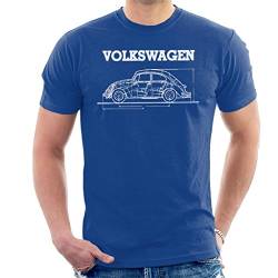 Volkswagen Beetle White Technical Diagram Men's T-Shirt von Volkswagen