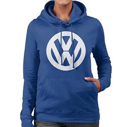 Volkswagen White VW Logo Classic Retro Women's Hooded Sweatshirt von Volkswagen