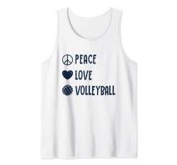 Peace Love Volleyball Volleyballspieler Volleyball Tank Top von Volleyball Frauen Damen Geschenke für Anfänger