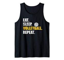 Eat sleep volleyball repeat Tank Top von Volleyball Geschenke