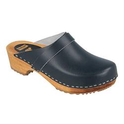 Vollsjö Dame Holzschuhe Leder Clogs EU, Lackleder-Dunkelblau,36 von Vollsjö