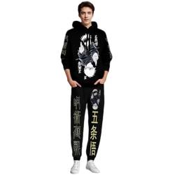 Volrath Anime Hoodies und Sweatpants Unisex Itadori Cosplay Fushiguro Megumi Cosplay Hooded Sweatshirts Trainingsanzüge Anzug, Schwarz2, X-Large von Volrath