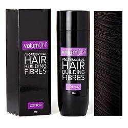 Volumon Professional Hair Gebäude Fibres- Haarausfall Concealer- Baumwoll- 28g- bis zu 30 Holen Sie Gebrauch- VOM 8 HAIR SHADES COLOURS (dunkelbraun) WÄHLEN von Volumon