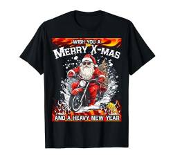 Biker Motorrad Chopper Santa Weihnachten für Motorradfahrer T-Shirt von Von Biker Für Biker Bikershirts