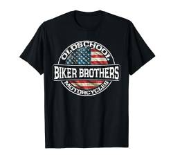 Old School Biker Brother Old School Biker Racer Motorrad T-Shirt von Von Biker Für Biker Bikershirts